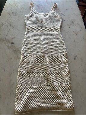 NWT Melrose and Market Cream Crochet Midi cover up